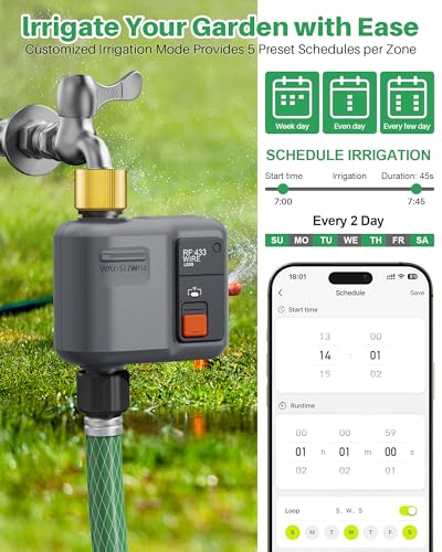 WiFi Water Timer for Garden Hose(2 Valves+1 WiFi Hub)，WiFi Hose Timer - size: 2pcs,1 Gateway