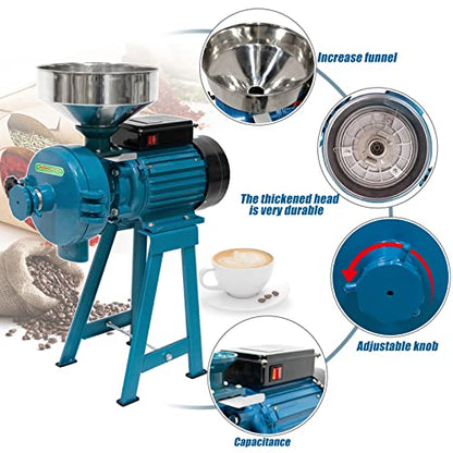 Slsy Electric Wet&Dry Grain Mill Grinder, Corn Grinder, 3000W Mill Machine