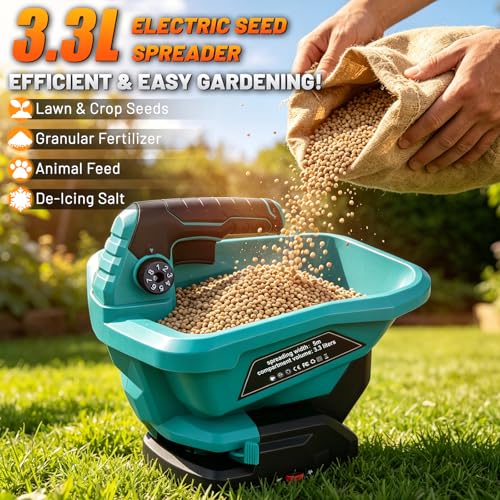Fertilizer Spreader, Electric Handheld Grass Seed Spreaders for Lawns