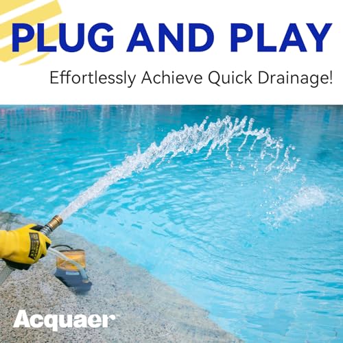 Acquaer 1HP Sump Pump, 4345GPH Submersible Water Pump - color: Orange