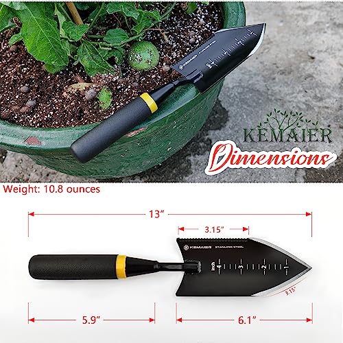 Kemaier 5-Piece Garden Tool Set, Heavy-Duty Stainless Steel Premium Tools