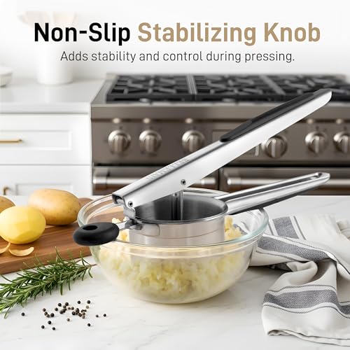 Bellemain Stainless Steel Potato Ricer Mashed Potato Masher - Black - color: Black