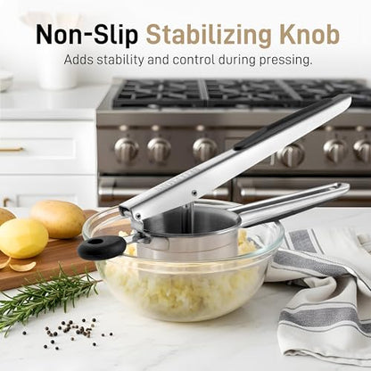 Bellemain Stainless Steel Potato Ricer Mashed Potato Masher - Black - color: Black