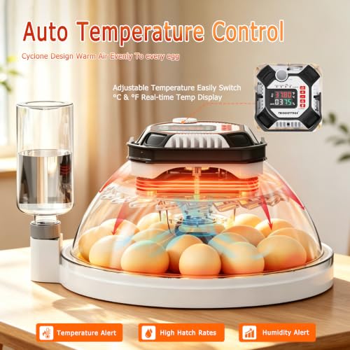 Egg Incubators for Hatching Eggs, Temperature&Humidity Control