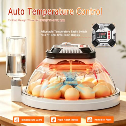 Egg Incubators for Hatching Eggs, Temperature&Humidity Control