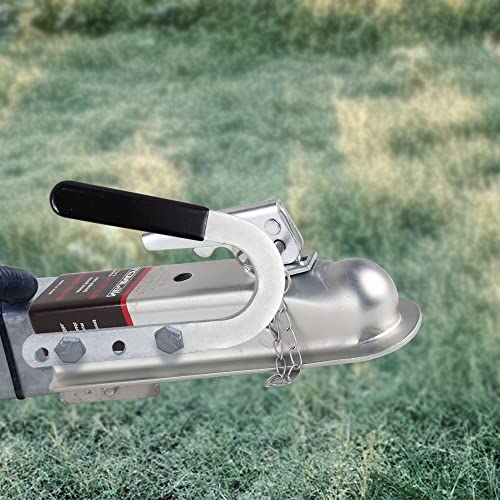 NBJINGYI Straight Trailer Coupler for 2" Ball and 2" Channel 3500 lbs - size: BALL 2", CHANNEL 2" 3500LBS with handle
