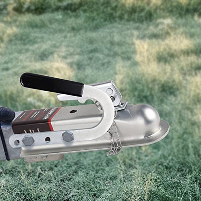 NBJINGYI Straight Trailer Coupler for 2" Ball and 2" Channel 3500 lbs - size: BALL 2", CHANNEL 2" 3500LBS with handle