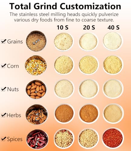 Electric Grain Mill 150g Flour Mill Home for Wheat Corn Rice Spices Herbs - size: 150g