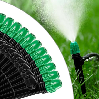 HUISUYTON 30PCS 1/4" Drip Irrigation Spray Emitters Lock Barbed Leak-Proof - size: 30PCS Misting