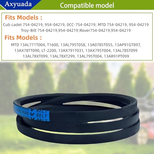 954-04219 754-04219 Deck Belt 1/2" x 103-1/4" for 46 in Deck - size: 954-04219(1/2" x 103-1/4")