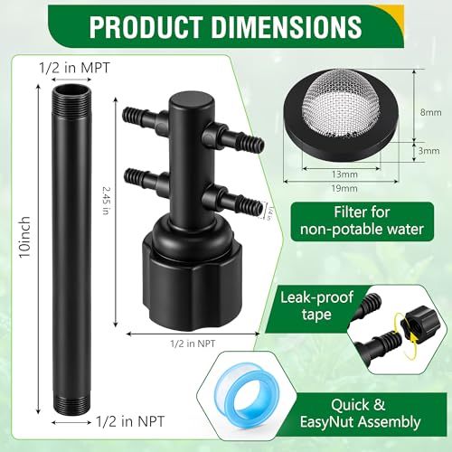 1/4" Drip Irrigation Manifold, Drip Irrigation 4 Port Full-Flow Manifolds - style: 4 Port Full Flow