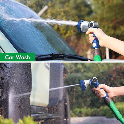 RESTMO Heavy Duty Hose Nozzle, Metal Garden Water Hose Sprayer - color: Blue