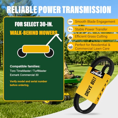 120-3335 Synchronous Deck Belt, 44 x 3/4 Inch Aramid Cord, Compatible with Toro TimeMaster, TurfMaster and Exmark Commercial 30 Walk-Behind Mowers, Replaces Stens 265-610 - size: 120-3335(44"L x 0.75"W)