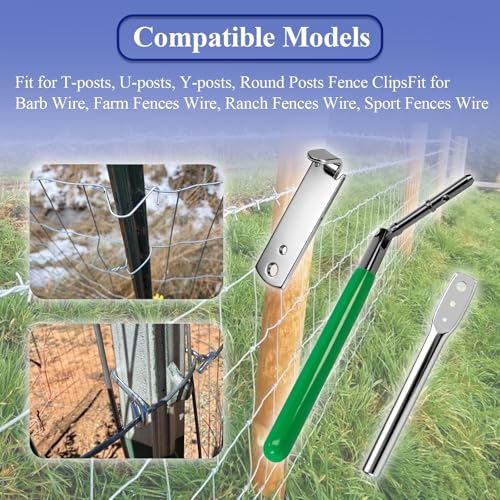 1 Set (4 Pcs) Fence Wire Twister, for Securing T/U/Y/Round-Posts Clips - style: 1 Set