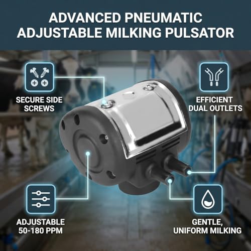 HEEPDD Stainless Steel Pneumatic Pulsator, Adjustable Milker Accessories