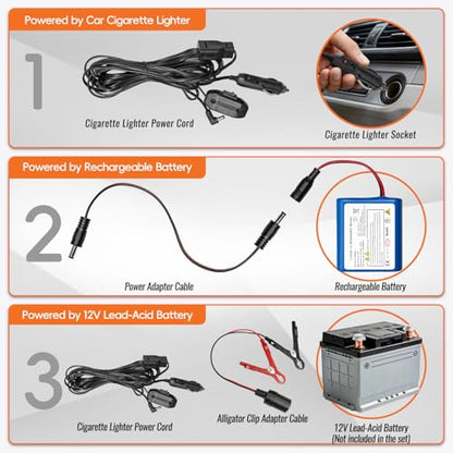 12V Fuel Transfer Pump Battery Powered 85GPH Electric Fuel Pump Set - color: 85GPH