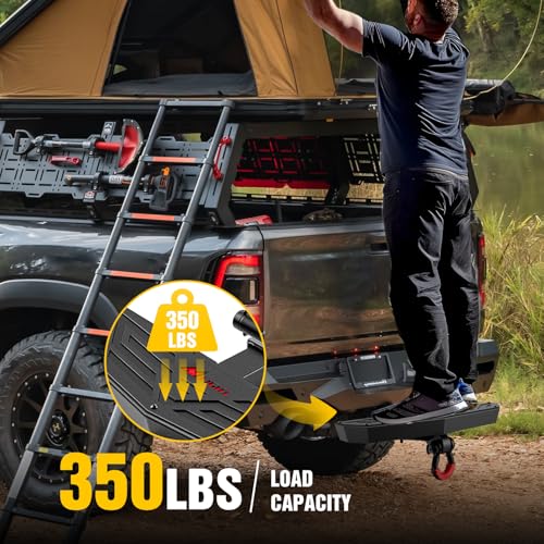 Nilight Hitch Step 2" Receiver Universal with Anti-Theft D-Ring Shackle - color: Hitch Step w/D-Ring Shackle