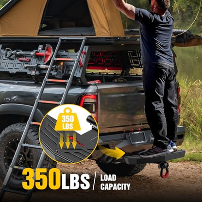 Nilight Hitch Step 2" Receiver Universal with Anti-Theft D-Ring Shackle - color: Hitch Step w/D-Ring Shackle