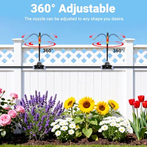 10Pcs 360° Adjustable Irrigation Nozzles Tee to 1/4" Garden Watering System