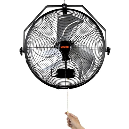 VEVOR 18 Inch Wall Mount Fan, Waterproof, 3-Speed, 4000 CFM, 2 Pack - size: 18 Inch 2 Pack, style: Waterproof