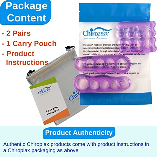Chiroplax Gel Toe Separators Stretchers Spacers Bunion Tailor's Relief - color: Lavender