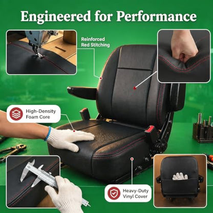 Tractor Seat Universal Zero Turn Mower Seat with Micro Switch,Slide Rail