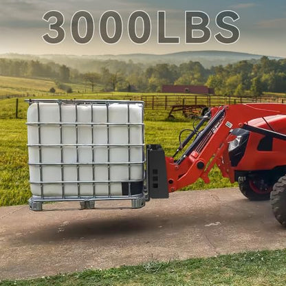 YINTATECH 45" Skid Steer Pallet Fork Frame 3000 lbs Quick Tach - size: 3000lbs