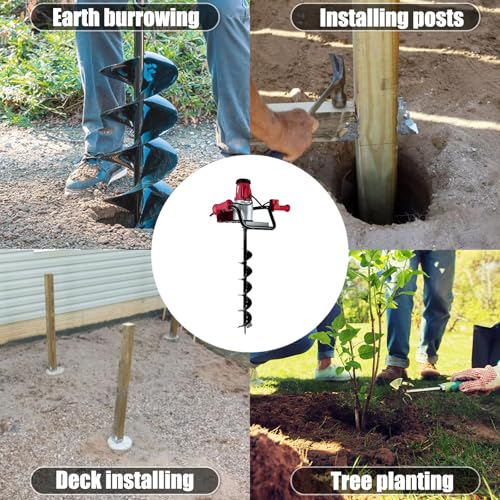 1500W Electric Post Hole Digger with Reverse, 6" Bit, 110V