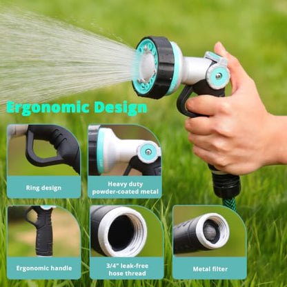 QUOBAS Garden Hose Nozzle Heavy Duty, Water Hose Sprayer Nozzle - size: 8 Inch