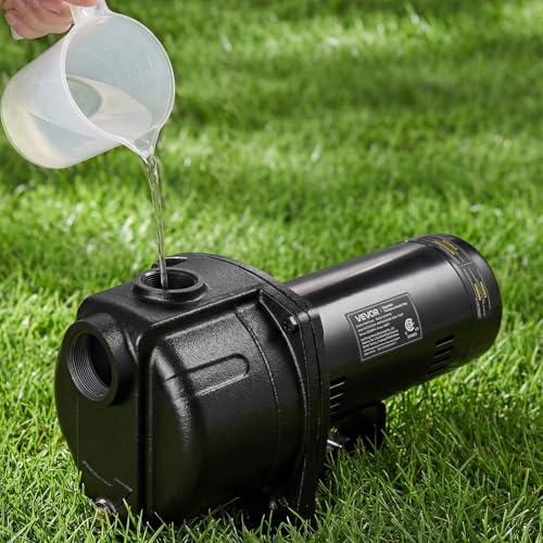 VEVOR 1.5 HP Shallow Well Jet Pump, AC 115/230 Volt, 4250 GPH Dual Voltage Cast Iron Well Jet Pump, with 108 ft Max Head Lift, Easy Voltage Switching, for Garden Irrigation, Lawn Sprinkler System - style: 1.5 HP