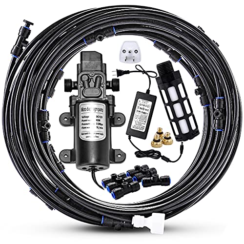 Outdoor Misting Cooling System with Pump Kit, 65.6FT(20M) Misting Line - color: (02) 20M Misting Line