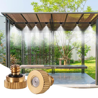 50 Pack Brass Misting Nozzles with 50Pc Misting Nozzles O Ring - size: 50pc 0.3mm-Misting Nozzle With O Ring