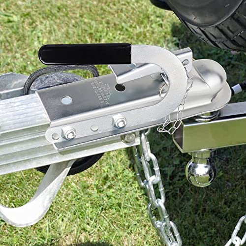 NBJINGYI Straight Trailer Coupler for 2" Ball and 2" Channel 3500 lbs - size: BALL 2", CHANNEL 2" 3500LBS with handle