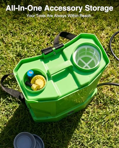 Taskstar Battery Powered Backpack Sprayer 4.2 Gallon for Lawn & Yard - color: Green
