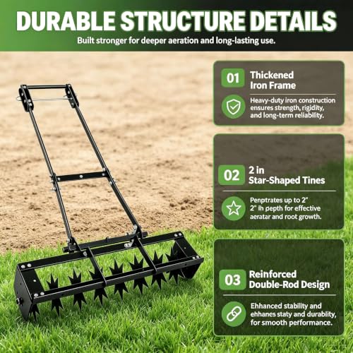 Tow Behind Spike Aerator Soil Penetrator Spikes Tractor