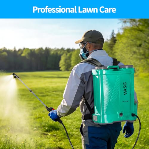 21V 2.6Ah Battery Powered Backpack Sprayer 4 Gallon with 6 Nozzles - color: Green