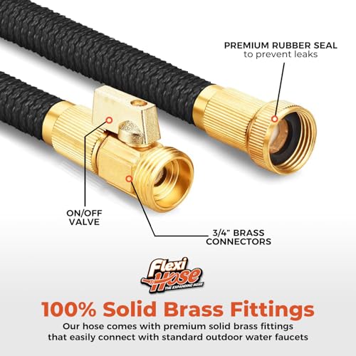 Flexi Hose Lightweight Expandable Garden Hose - Ultimate No-Kink - size: 75 ft