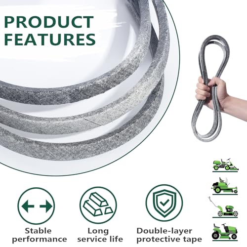 954-04032B 754-04032B Mower Belt Deck Belts Compatible with Troy Bilt MTD Cub Cadet 754-04032A 954-04032A 754-0465 954-0465 Lawn Mowers Parts 3/8'' x 35.68'' - size: 35.68"L x 0.38"W