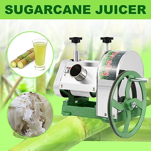 Manual Sugar Cane Juicer, 3 Rollers, 2" Inlet, 110LBS/H, Stainless Steel