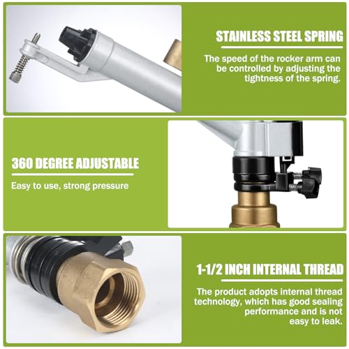 Maxcheck 1-1/2" Agriculture Farm Irrigation Sprinkler Spray Gun Heads