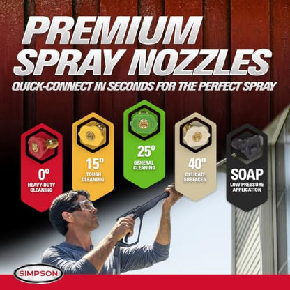 Simpson PowerShot 3500 PSI Gas Pressure Washer, 2.5 GPM, Honda GX200 Engine - style: 3500 PSI