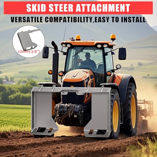 Skid Steer Quick Attach Mount Plate 3/8" Heavy Duty Steel Loader