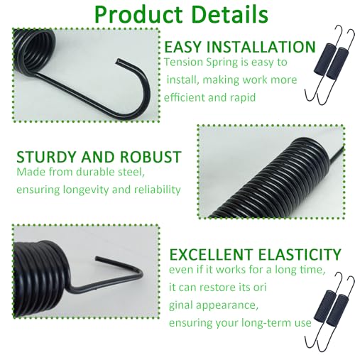 Replacement Mower Deck Belt Tension Spring Fits GX21582 GX20377 (4 Pack)