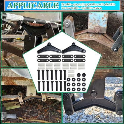 Trailer Axle Equalizer 256L Shackle Kit For 3500lb to 5200lb Axle - size: Equalizer 2-9/16" Shackle Kit