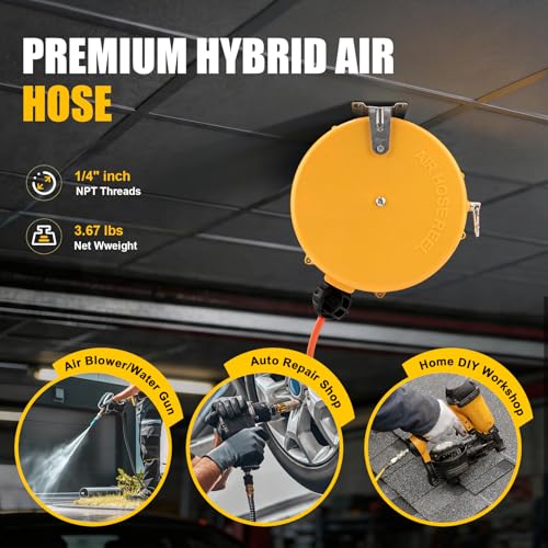 Mini Air Hose Reel With 1/4in. x 26ft.