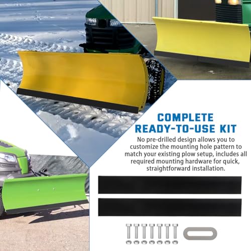 48" Universal Poly Snow Plow Cutting Edge, 1/2" Heavy-Duty Scraper Bar - size: 48 Inch