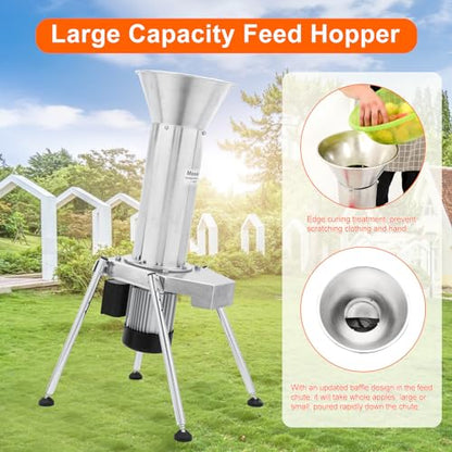 7.93 Gallon / 30L Hydraulic Fruit Wine Press and 1100W Apple Grinder Combo