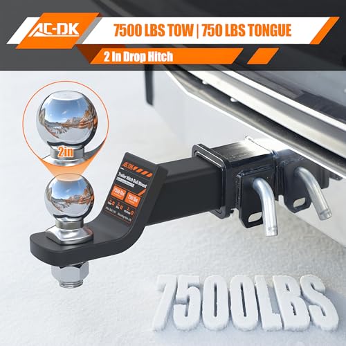 Trailer Hitch Ball Mount with 2" Ball for 2-Inch Receiver - size: 2 inch ball