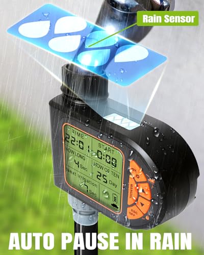Drip Irrigation System with Sprinkler Timer 1/2" 1/4" Irrigation Tubing - size: 120FT