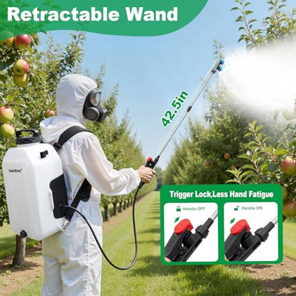 SideKing 4.2 Gallon Backpack Sprayer Battery Powered, 100 PSI Electric Garden Sprayer Compatible with Makita 12V Battery, Weed Sprayer with Telescopic Wand & 4 Nozzles for Lawn, Yard & Pest Control